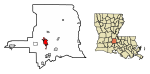 St. Landry Parish Louisiana Incorporated and Unincorporated areas Opelousas Highlighted